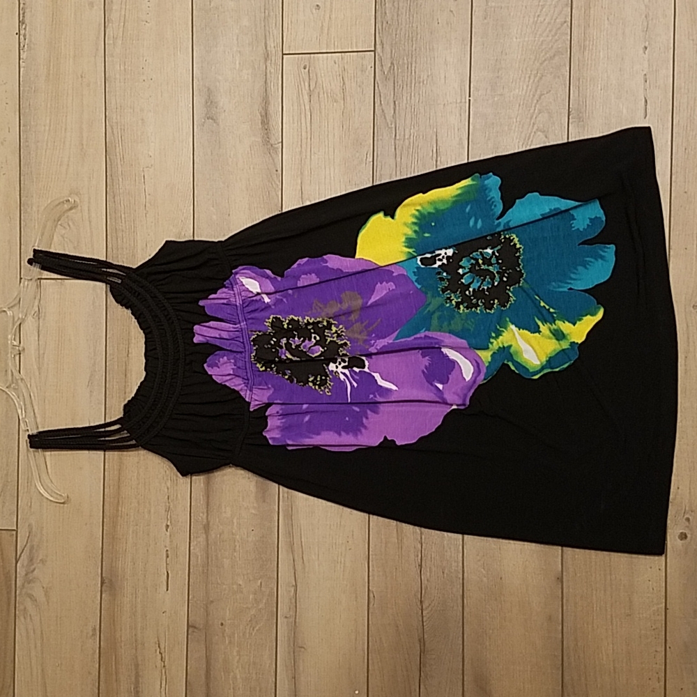 Silvergate Black Floral Strappy Dress